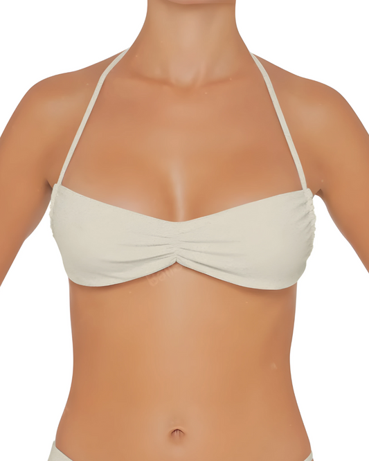 Lina Adjustable Cup Bikini Top – Shiny Ivory