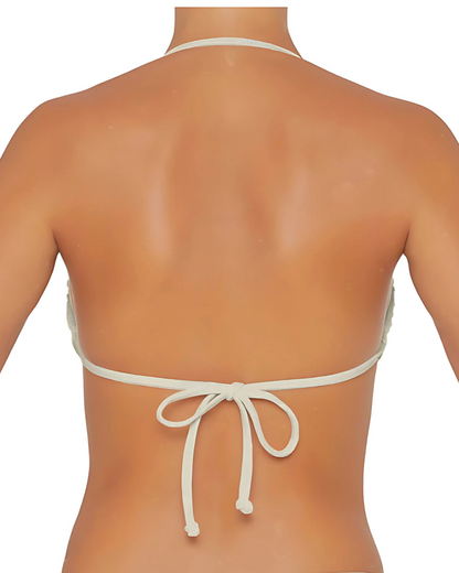 Lina Adjustable Cup Bikini Top – Shiny Ivory
