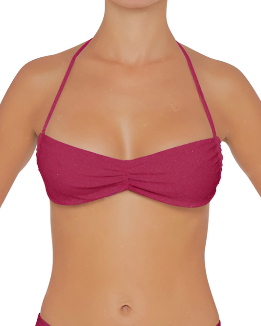Lina Adjustable Cup Bikini Top – Shiny Magenta